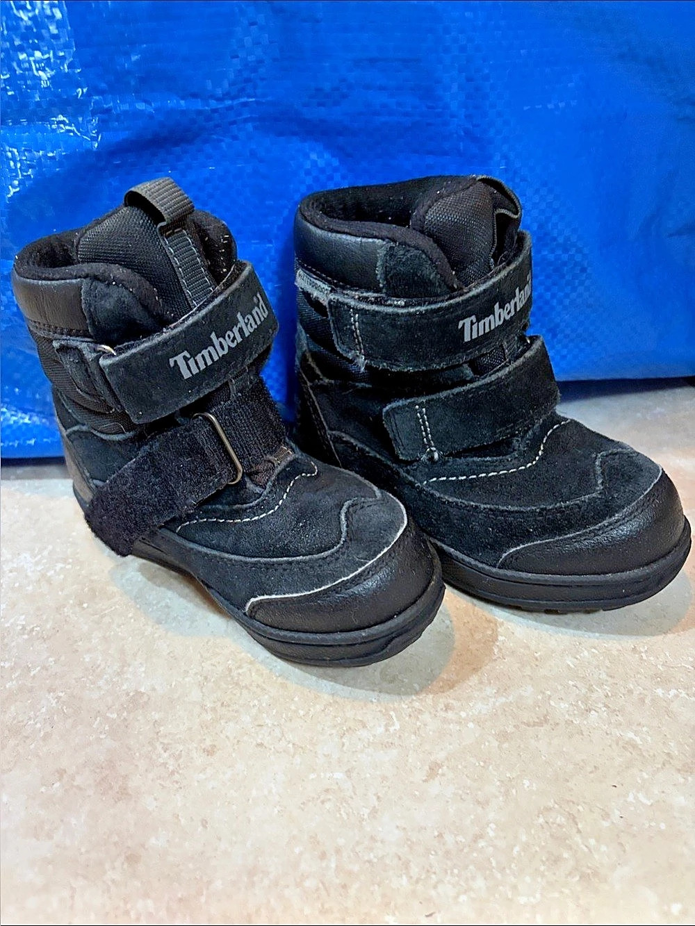 Timberland Toddler 9 Waterproof Black Strap Boots